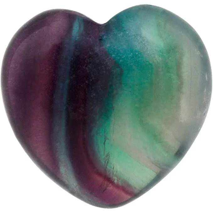 5 Stuks Fluoriet Hartvormige Edelstenen – Handgesneden Kristallen 2.5x2.5x1.4cm – Liefdessymbool Voor Chakra Reiki Feng Shui Meditatie – Edelsteen Decoratie Of Cadeau – Fluoriet Hartjes Voor Geluk Compassie & Energie - Afbeelding 3