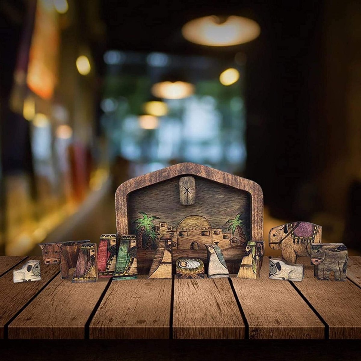 1 Stuk - Houten Jezus Puzzel Standbeeld, Kerstpuzzel met Houtgebrand Ontwerp, Jezus Puzzels, Kerststal Set, Legpuzzel Spel voor Volwassenen en Kinderen, Huisdecoratie, Verjaardagscadeau Geschenken (Klein 7.9 x 5.9 - Afbeelding 9