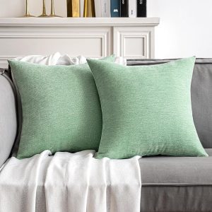 2 Stuks - Aqua Blauwe Kussenhoezen Set - 38 x 38 CM - Zachte Vierkante Kussenslopen - Moderne En Stijlvolle Kussenhoezen Voor Woonkamer En Slaapkamer - Duurzame En Luxe Kussenovertrekken - Eenvoudig Wasbare Kussenhoezen