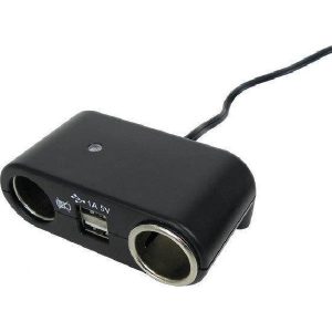 2-WEG AANSTEKERDOOS USB 12V 5A